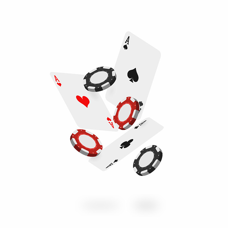 扑克,扑克牌a,纸牌,白色背景,分离着色,赌桌棍,累积赌注,轮盘赌,代币,拉斯维加斯