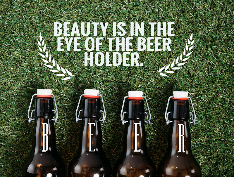 啤酒瓶,草,留白,褐色,水平画幅,拉格啤酒,密封的,啤酒节,无人,标签