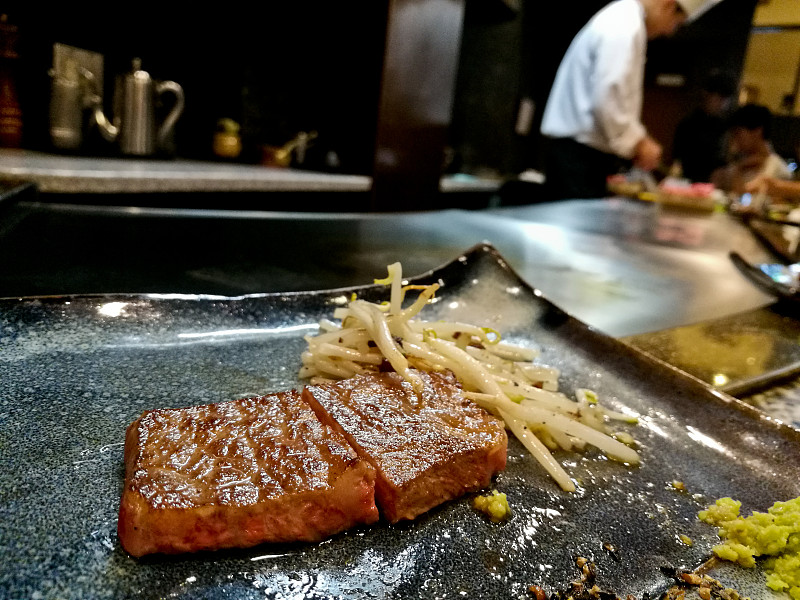 日本人,牛肉,牛排,筷子,神户,顶部,溢价,格子烤肉,水平画幅,排骨