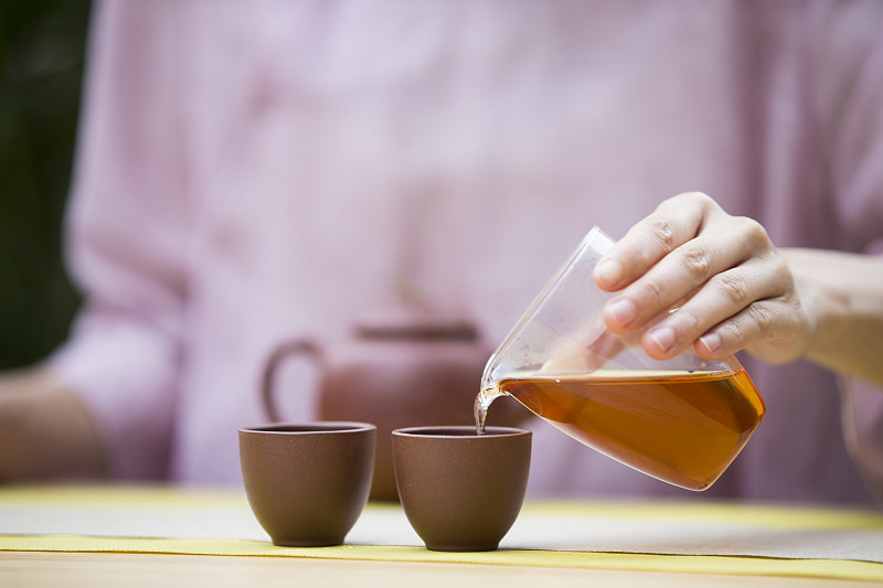 茶道,顺序,茶杯,茶壶,液体,杯,中国人,桌子,水平画幅,传统