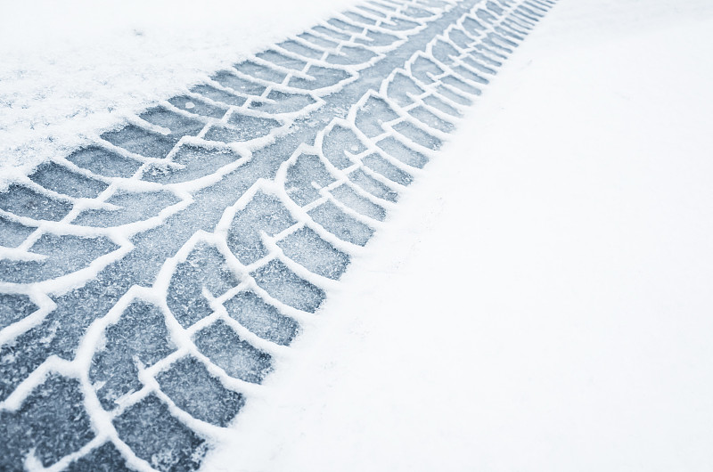 雪,湿,特写,痕迹,路,汽车,车轮,水平画幅,无人,平视角