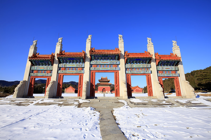 清东陵,建筑业,山脊,雕塑,著名景点,风景,旅游目的地,绿色,地形