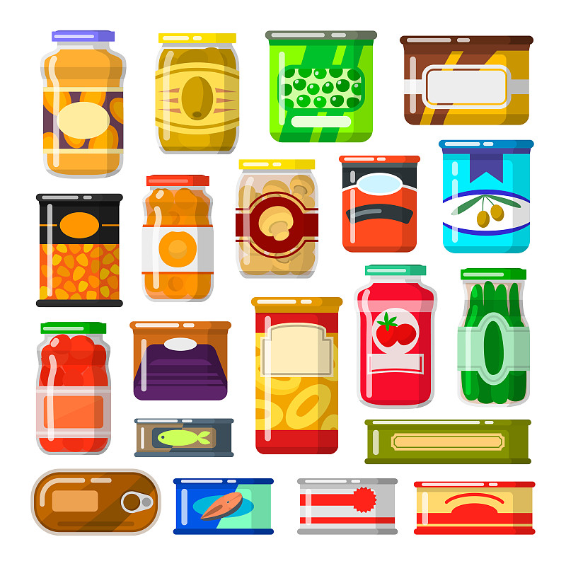 罐子,商品,食品杂货,慈善义演,营养学家,铝,绘画插图,标签,盒子,商店