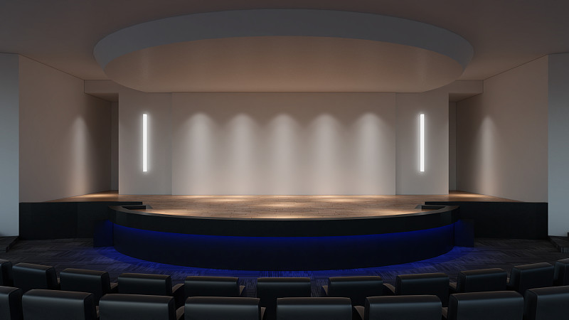 投影屏幕,舞台,模板,空的,三维图形,轻蔑的,会堂,首次公演,剧院,电影院