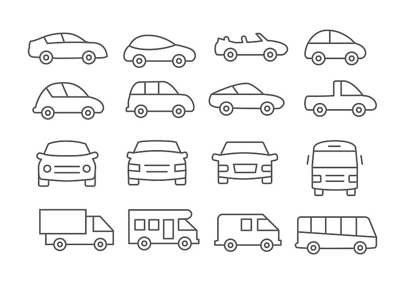 汽车,计算机图标,线条,车轮,水平画幅,形状,拖车,绘画插图,符号,交通