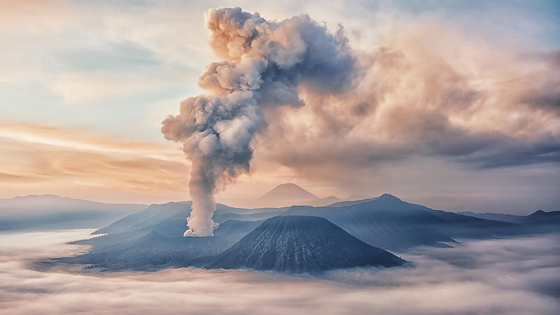 早晨,婆罗摩火山,火山地形,bromo-tengger-semeru,national,park,塞梅鲁火山,滕格尔火山,东爪哇,火山,火山口,爪哇