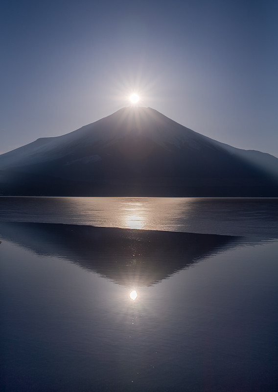 钻石,富士山,垂直画幅,水,天空,美,雪,无人,火山地形,户外