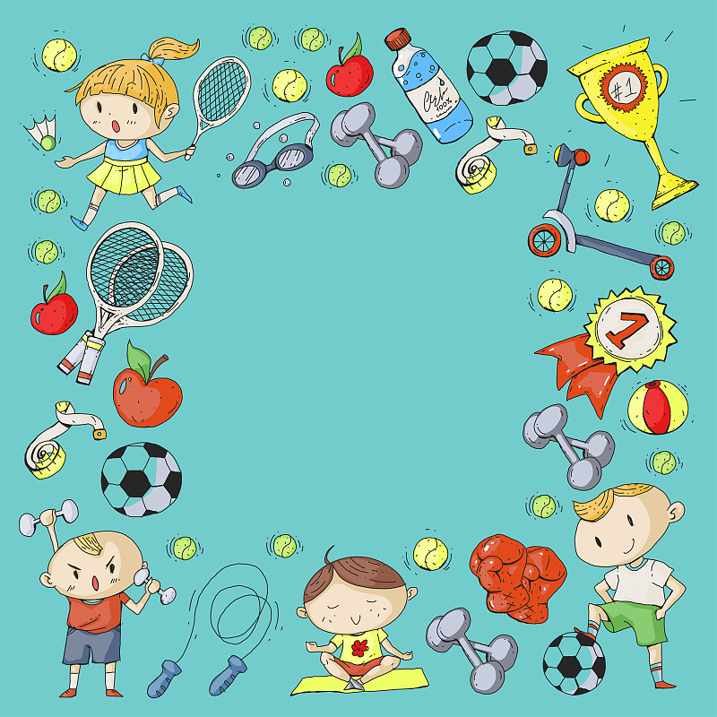 未成年学生,运动,儿童,足球,儿童画,网球运动,足球运动,大学,拳击,游泳