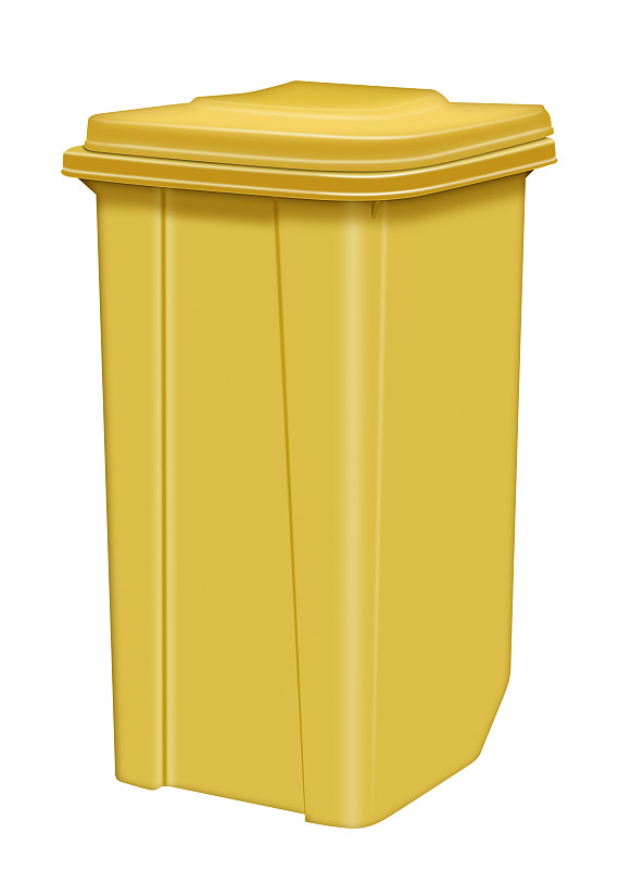 黄色,垃圾筒,分离着色,垂直画幅,垃圾,形状,无人,计算机制图,计算机图形学,哈萨克斯坦