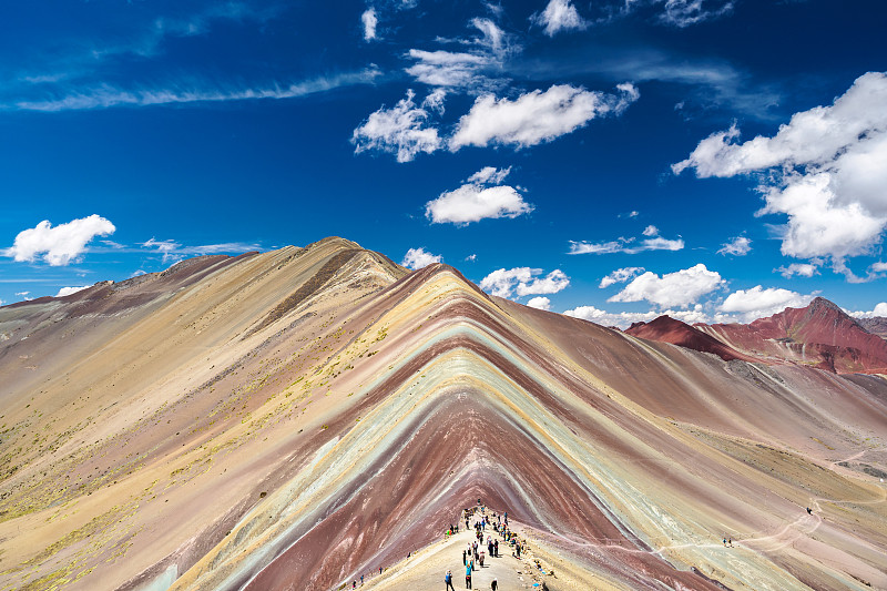 山,彩虹,秘鲁,库斯科市,普诺,在之间,南美,美,印加人文明,水平画幅