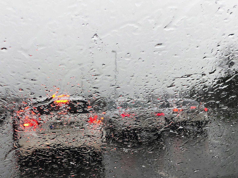 雨,街道,交通堵塞,前景聚焦,十字路口,伊斯坦布尔,水,天空,暴风雨,忙碌