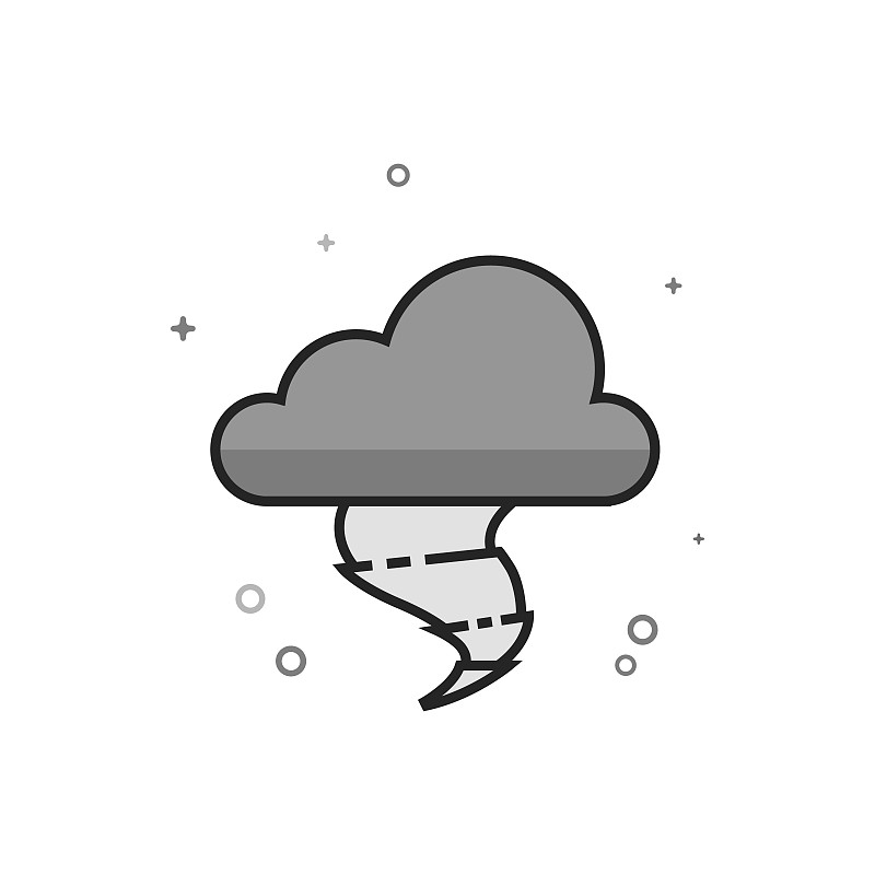 暴风雨,灰度图像,平坦的,计算机图标,天空,风,漏斗,气候,云,能源