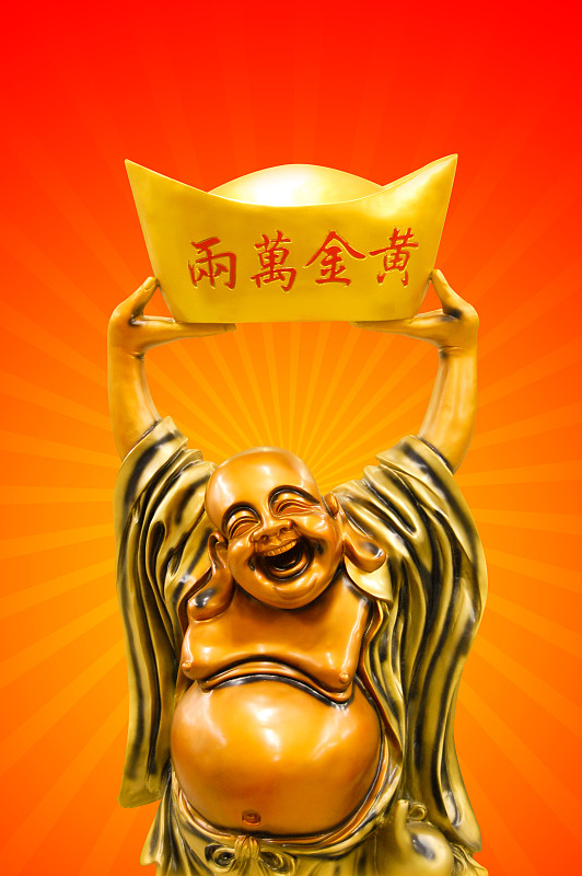 雕像,幸福,金佛寺,垂直画幅,灵性,古老的,古典式,人的脸部,雕塑,黄金