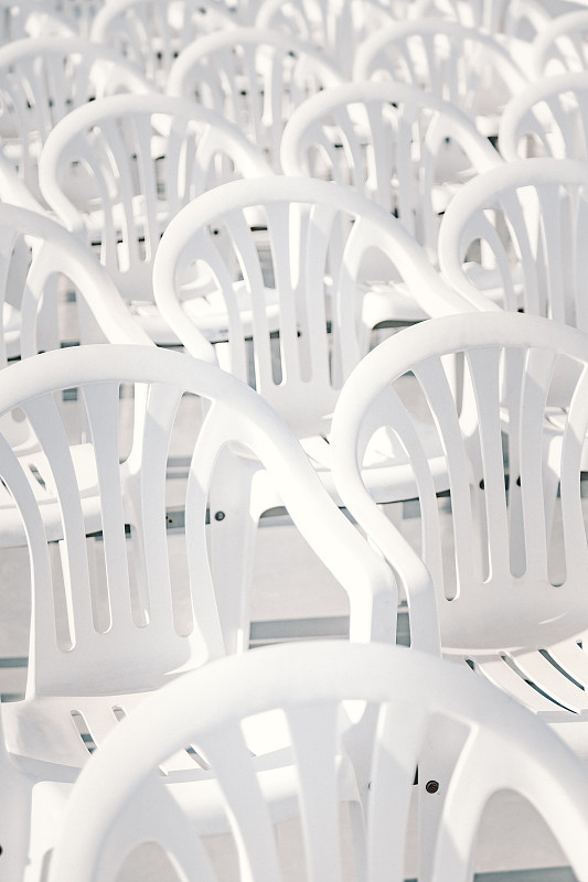 白色,椅子,塑胶,式样,垂直画幅,留白,座位,休闲器具,夏天,家具