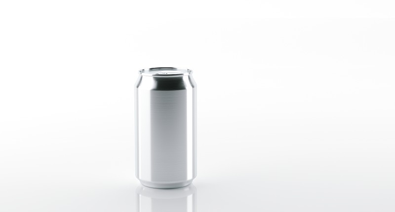 白色背景,罐子,铝的,水,易拉罐,水平画幅,银色,拉格啤酒,无人,铝