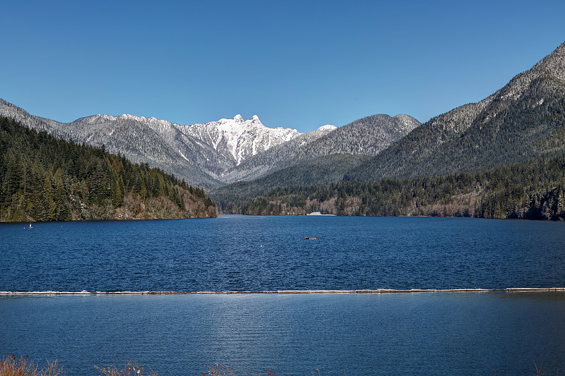 公元前,湖,加拿大,北温哥华,水,天空,美,水平画幅,雪,无人