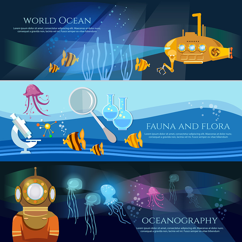 水下,科学,潜望镜,潜水艇,海洋,黄色,研究,探险,潜水