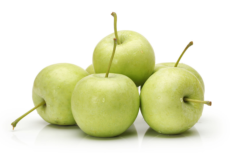苹果,绿色,白色背景,分离着色,水平画幅,素食,无人,生食,维生素,纯净