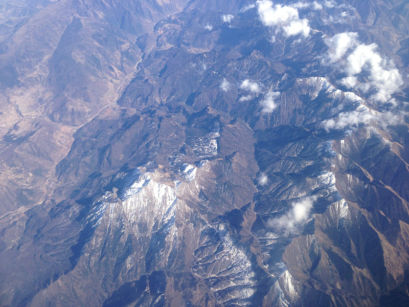 高处,山脉,天空,水平画幅,高视角,云,雪,无人,当地著名景点,喜马拉雅山脉