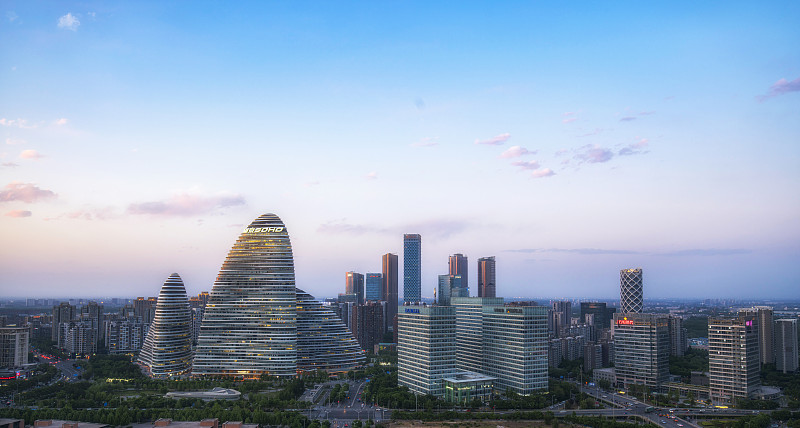 望京soho,北京市,仅天空,顶部,摩天大楼,天空,水平画幅,无人,东亚,户外