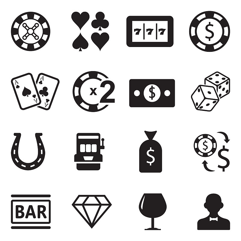 绘画插图,矢量,计算机图标,黑色,赌场,扁平化设计,美元符号,赌台管理员,黑桃,计算机制图