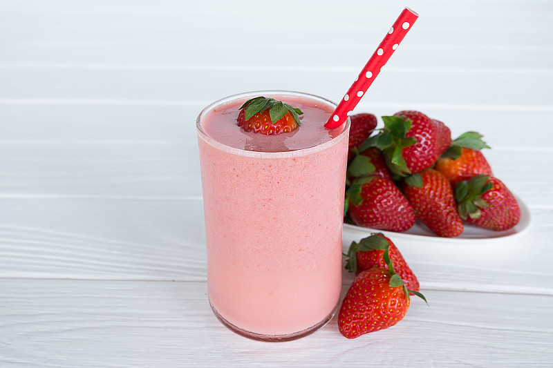 果汁,草莓果露,奶昔,早晨,鸡尾酒,夏天,饮料,甜点心,草莓