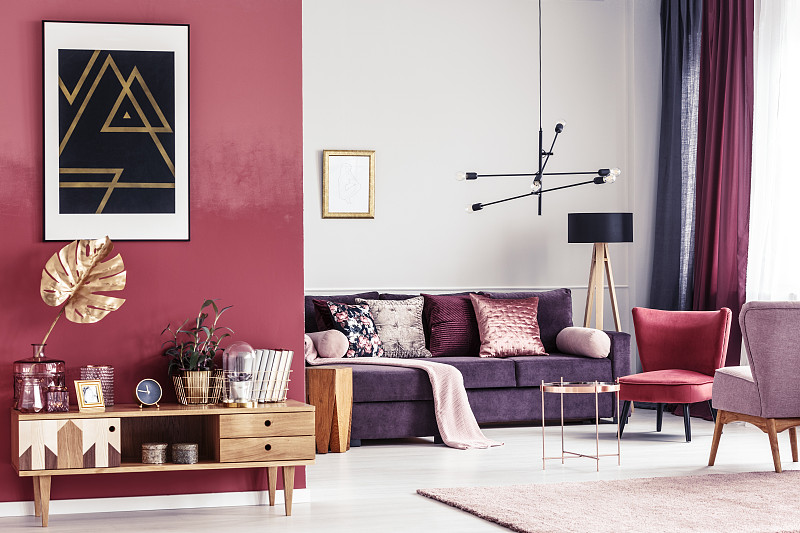 黄金,红色,起居室,水平画幅,无人,椅子,家庭生活,灯,家具,模板
