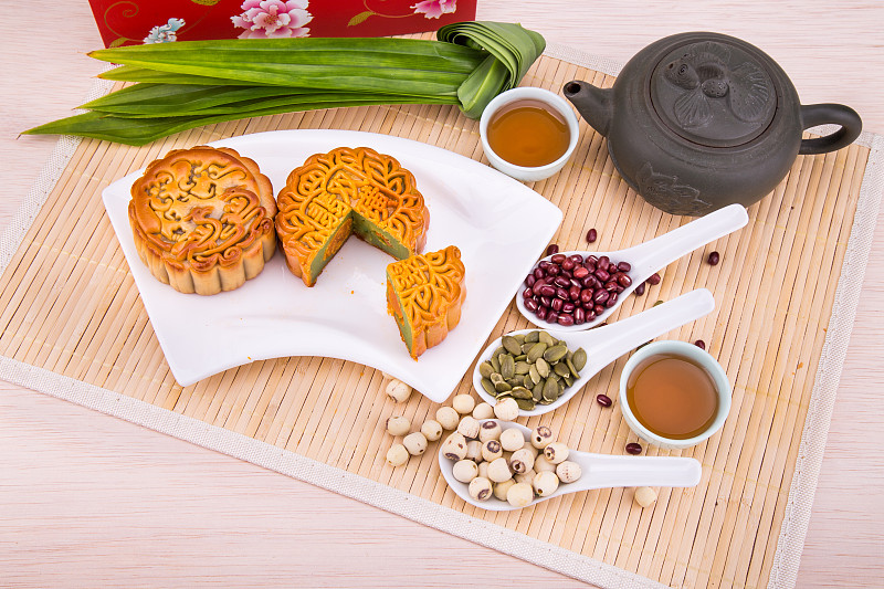 茶,成分,中秋节,菜豆,蛋黄,月饼,荷花,茶壶,不健康食物,种子