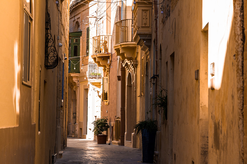 古城,街道,姆迪纳,马耳他,远古的,狭窄的,留白,门口,古老的