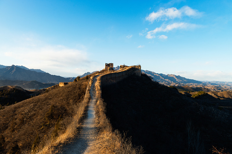 长城,水平画幅,山,无人,古老的,户外,要塞,过去,非凡的,过时的