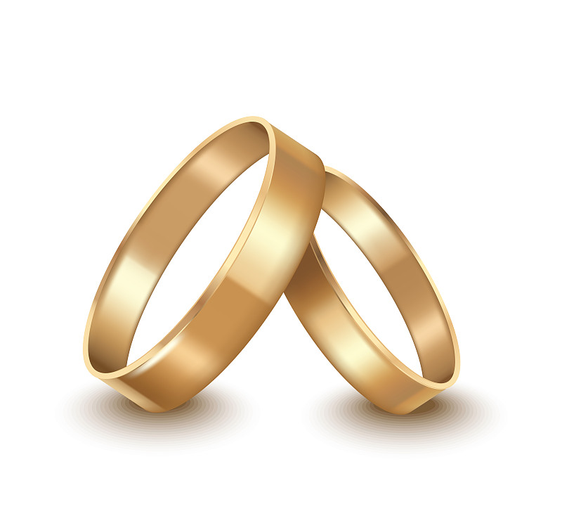矢量,黄金,华丽的,结婚戒指,水平画幅,绘画插图,符号,珠宝,订婚戒指,计算机制图