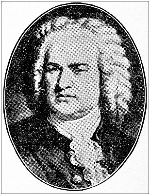 重要人物的古董肖像作曲家:约翰·塞巴斯蒂安·巴赫
