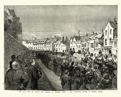 利奥波德王子的葬礼，泰晤士河街，温莎，1884年
