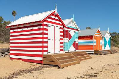 布莱顿海滩浴场，墨尔本，澳大利亚