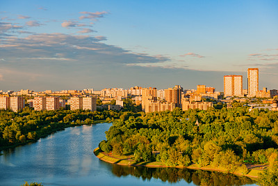 莫斯科城市全景，俄罗斯