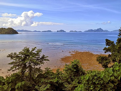 Bacuit 海湾全景，爱妮岛，菲律宾