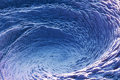 摘要波浪位移面。抽象的地球表面。噪声纹理制造高和低表面细节。蓝色粉红色的频谱。三维演示