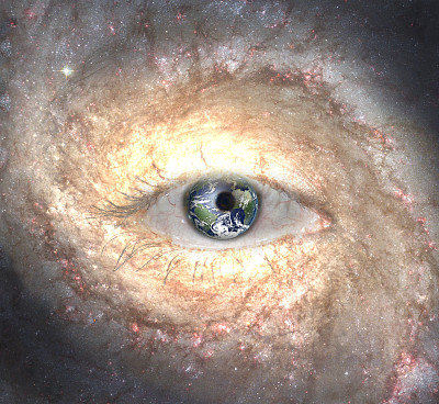 银河系中的眼睛与地球反射