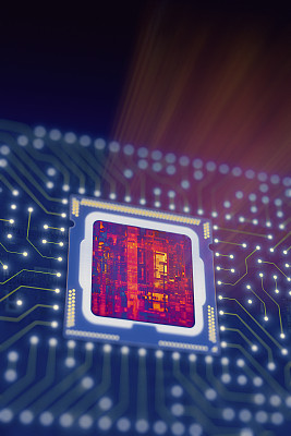 计算机cpu电路板背景