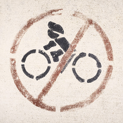 没有骑自行车标志