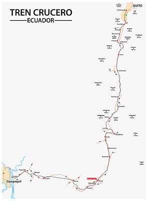 厄瓜多尔特伦克鲁罗豪华列车的线路规划
