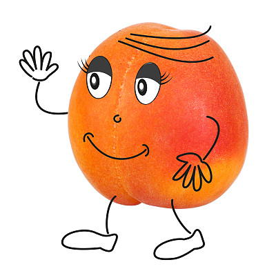 有机水果,这里的杏子作为漫画