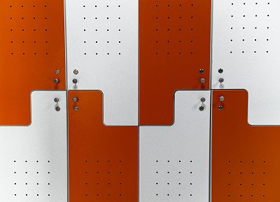 橙色高中储物柜