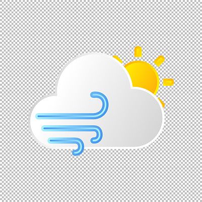 孤立的天气图标。矢量图