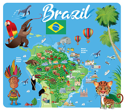  巴西塔维尔地图，圣保罗，里约热内卢，萨尔瓦多，福塔雷萨，贝洛奥里藏特，巴西利亚，库里提巴，马瑙斯，累西腓，贝伦，阿雷格里港，戈亚尼亚，瓜鲁柳斯，坎皮纳斯，新伊瓜苏，马塞约，圣路易斯，杜克德卡西亚斯，纳塔尔，特雷西纳，圣贝尔纳多杜坎普。