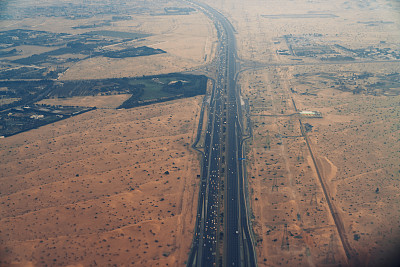 阿联酋高速公路鸟瞰图
