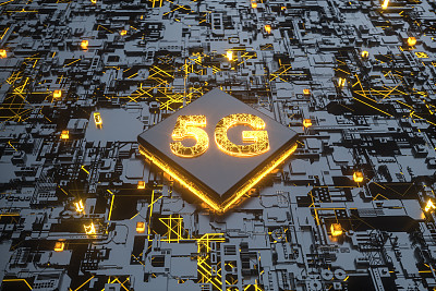 5g和AI概念:数字互联、人工智能和数据存储概念。现代电子线路板 5g和AI概念:数字互联、人工智能和数据存储概念。现代电子线路板