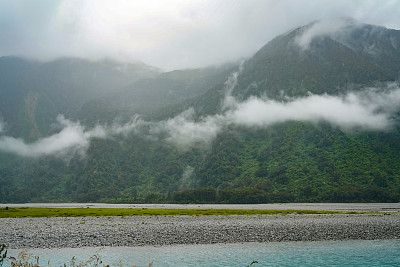 新西兰西海岸，有抱负的山国家公园，哈斯特河，哈斯帕斯
