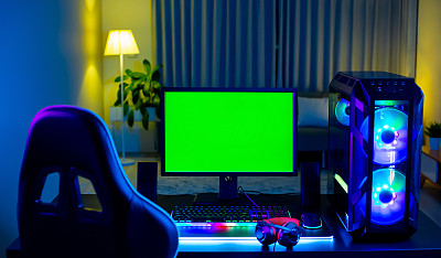 绿色屏幕的电子体育游戏