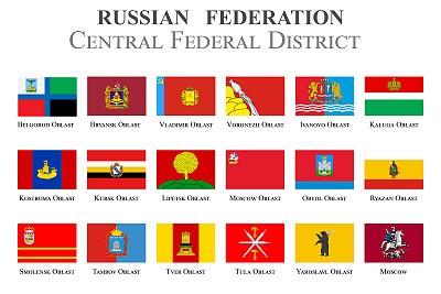 俄罗斯联邦中央联邦地区的国家盾旗